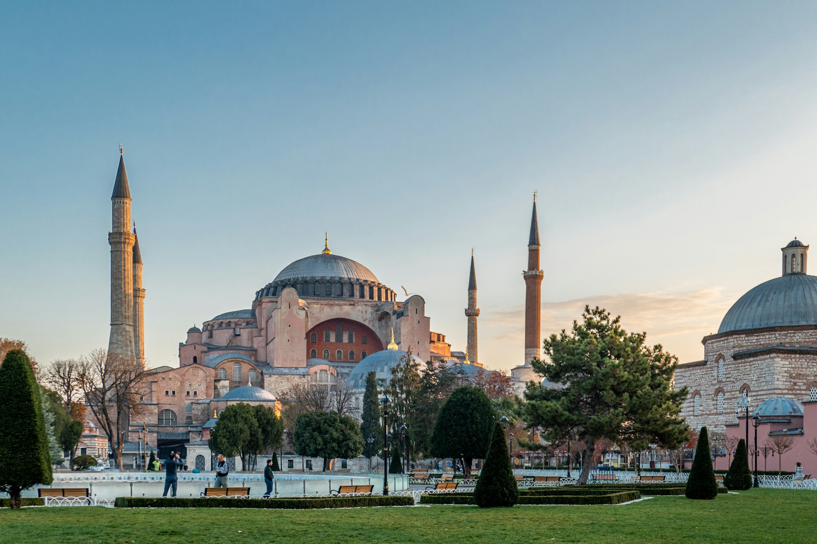 Hagia Sophia with its dome and minarets